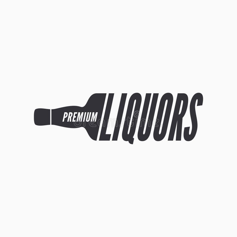 Liquor bottle logo on white background 8 eps. Liquor bottle logo on white background 8 eps