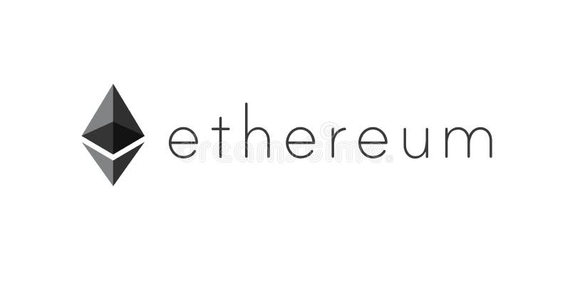 Logo of ethereum encryption technology royalty free illustration