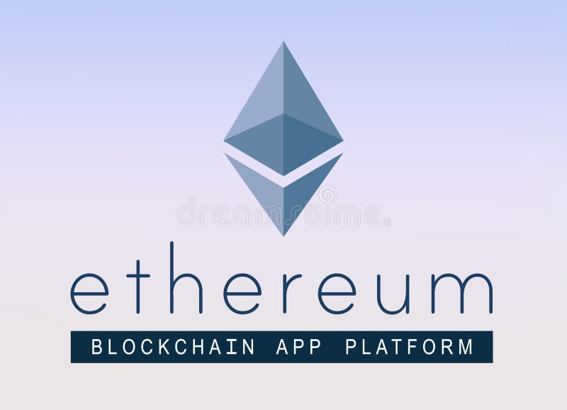Logo of ethereum encryption technology royalty free illustration