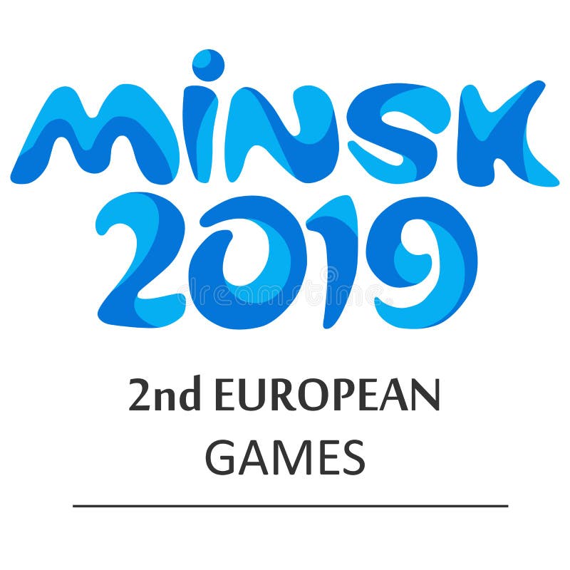 Logo of the European games in Minsk 2019. stock illustration Logo of the European games in Minsk 2019. stock illustration