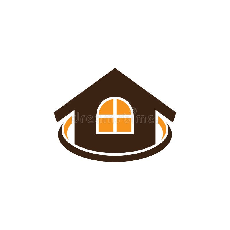 Logo f?r husfastighetaff?r vektor illustrationer Logo f?r husfastighetaff?r vektor illustrationer