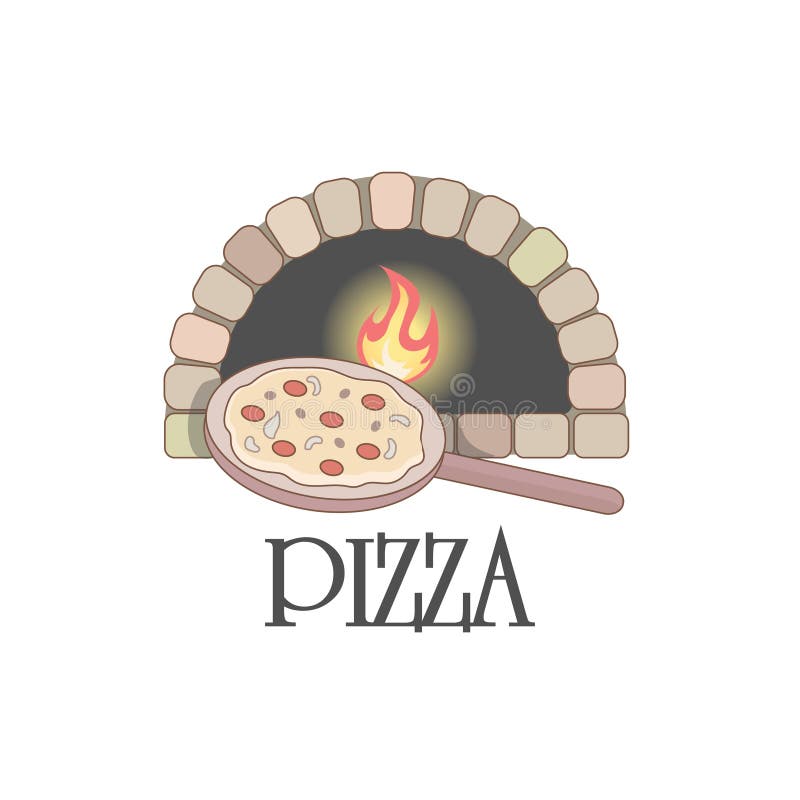 Logo With Firewood Oven And Pizza Stock Vector Image 55033732