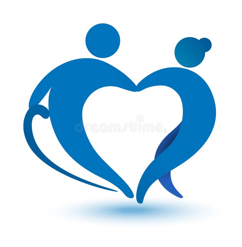 Elderly healthcare heart shaped logo. Nursing home sign. Elderly healthcare heart shaped logo. Nursing home sign.