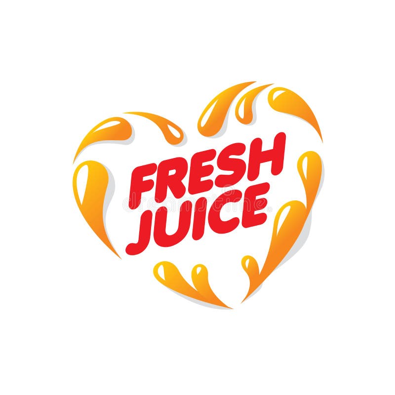 Logo for Fresh Juice. Vector Illustration on White Background. Stock