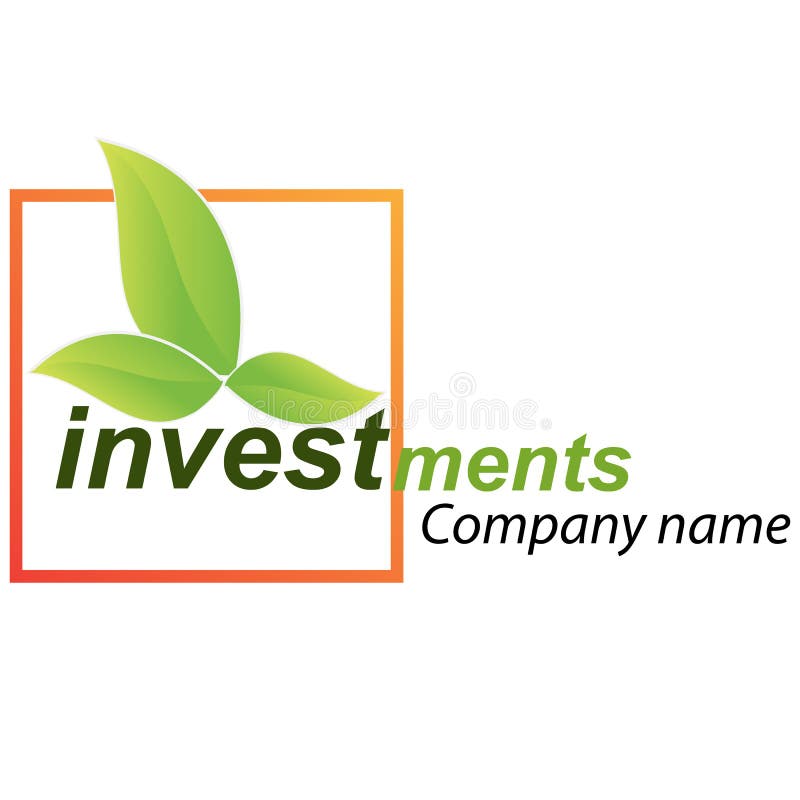 Logo för investering för affärsföretag stock illustrationer