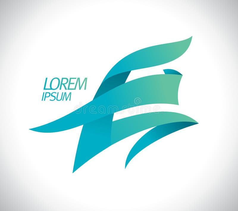 Logo för konstbokstav E vektor illustrationer