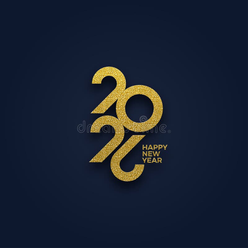 Logo für das neue Jahr 2026. Grußdesign mit goldener Jahreszahl. Design für den Einladungskalender für Grußkarten etc.. stock abbildung