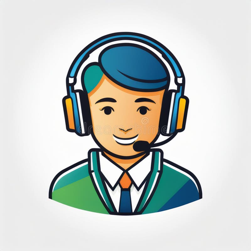 Logo für den Kundensupport vektor abbildung