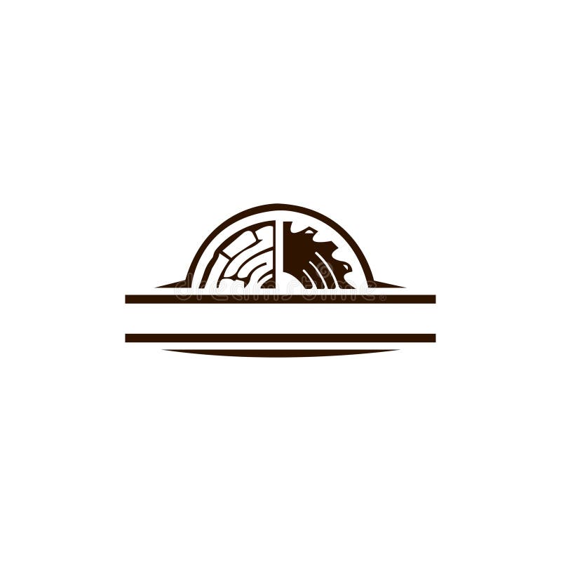Logo für kreisförmige Schaltgetriebe vektor abbildung