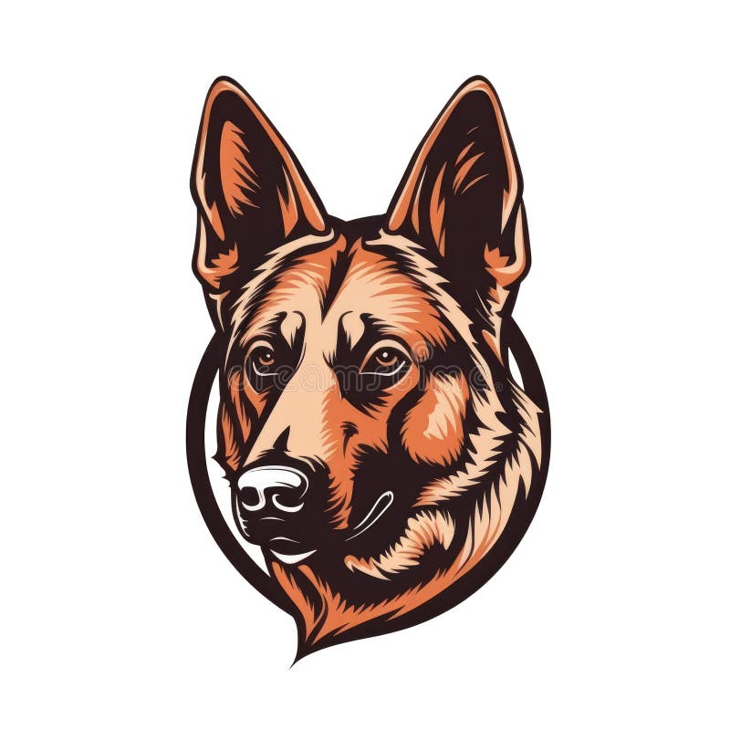 Logo German Shepherd Dog on Isolated Tansparent Background, Png ...