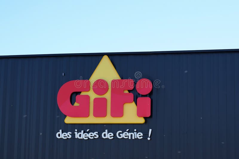 Logo Gifi Marque Et Signe Texte Sur La Boutique Facade Marché Magasin