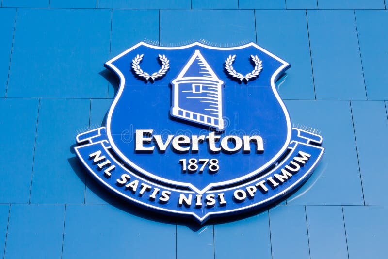 Logo In The Goodison Park Stadium, Home Of Everton ...