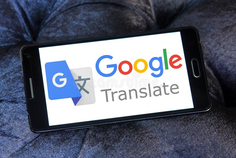 Logo of Google Translate on samsung mobile. Google Translate is a free multilingual machine translation service developed by Google, to translate text from one language into another. Logo of Google Translate on samsung mobile. Google Translate is a free multilingual machine translation service developed by Google, to translate text from one language into another