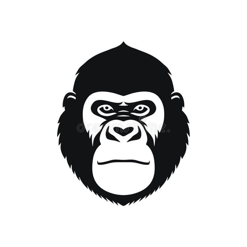 Logo gorille de l'image clipart animal illustration de vecteur