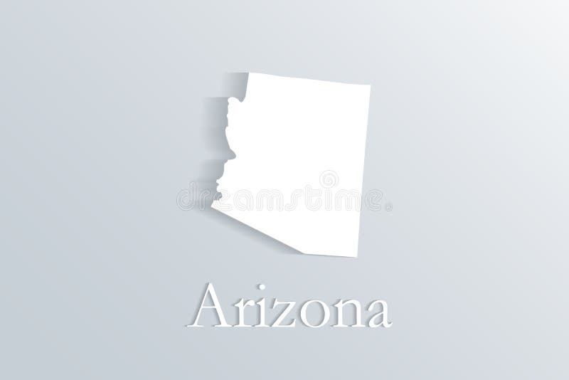 Arizona map white vector image design illustration logo icon background template. Arizona map white vector image design illustration logo icon background template