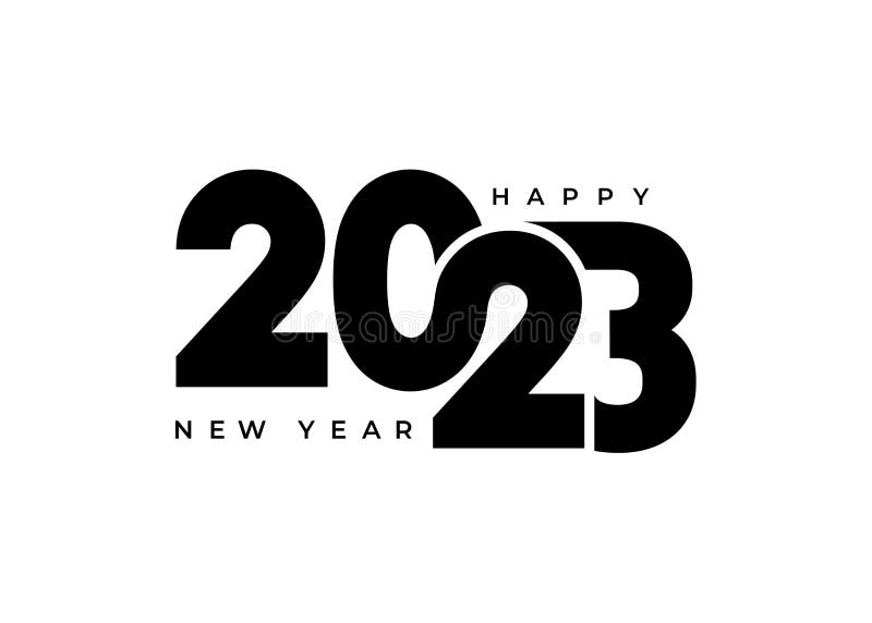 Logo Happy New Year 2023 Text Design. Cover of Business Diary for 2023 with  Wishes Stock Illustration - Illustration of banner, asian: 248779483