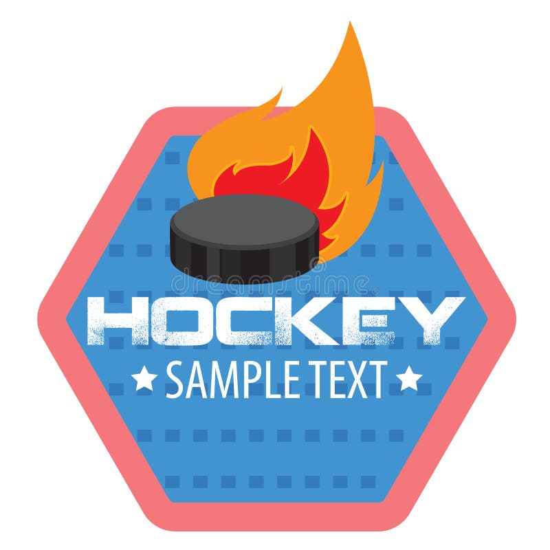 Hockey stick on fire Royalty Free Vector Image