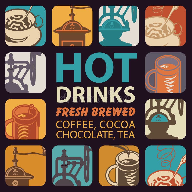 Logo for hot drinks stock vector. Illustration of icon 80471987