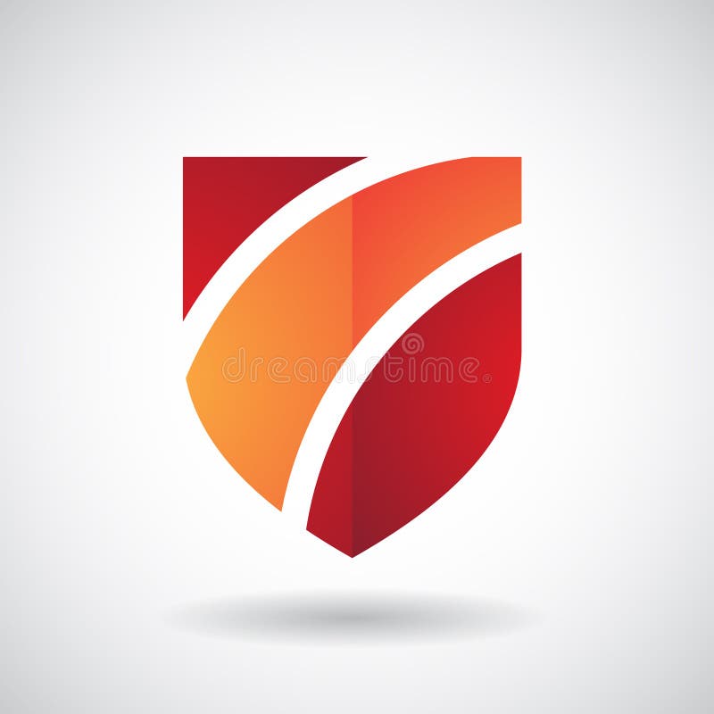 Logo Icon van een Gestreepte Schild Vectorillustratie royalty-vrije illustratie Logo Icon van een Gestreepte Schild Vectorillustratie royalty-vrije illustratie