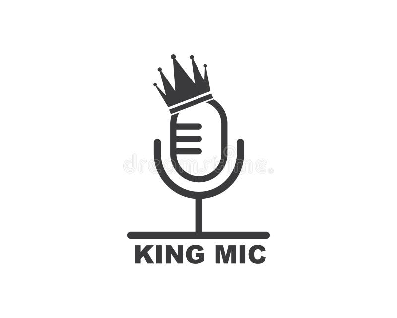 Logo ikony mikrofonu w szablonie projektu ilustracji karaoke i wektora muzycznego