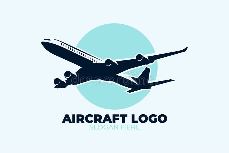 Airplane Vector Logo Eps 10 Stock Vector Illustration Of White Airliner