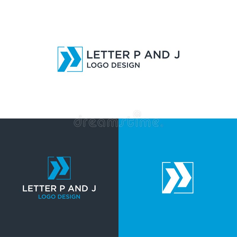 Logo initial pj illustration de vecteur