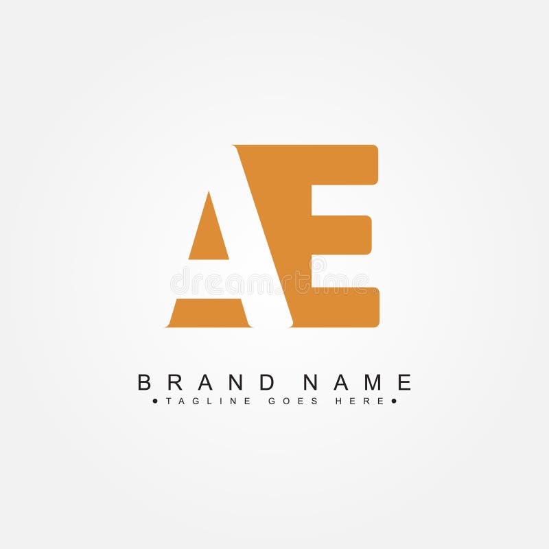 Logo iniziale ae logo semplice logo aziendale illustrazione vettoriale