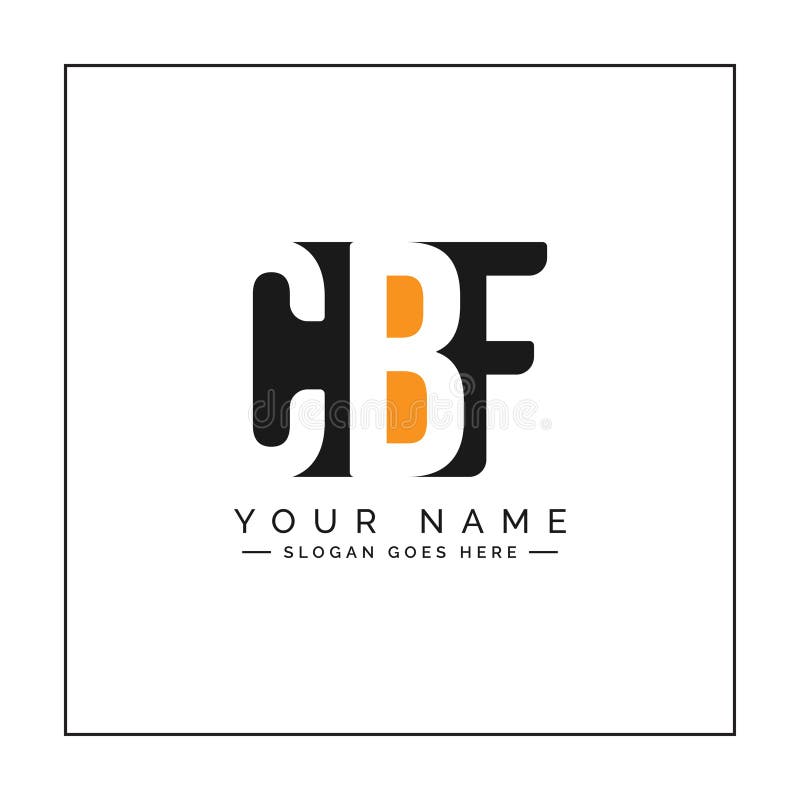 Logo iniziale CBF Logo Monogramma semplice illustrazione di stock