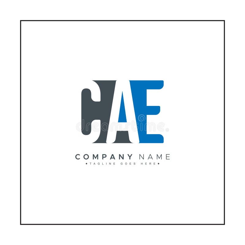Logo iniziale della lettera CAE Logo semplice Monogramma illustrazione di stock
