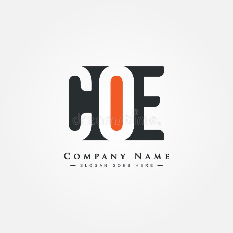 Logo iniziale della lettera COE Logo semplice Monogramma royalty illustrazione gratis