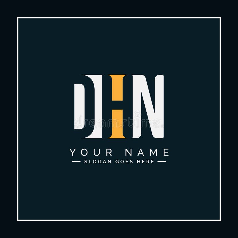 Logo iniziale DHN: Monogramma semplice illustrazione vettoriale