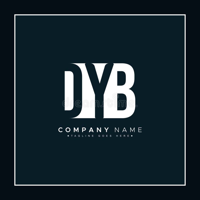 Logo iniziale DYB Logo Monogramma semplice illustrazione vettoriale