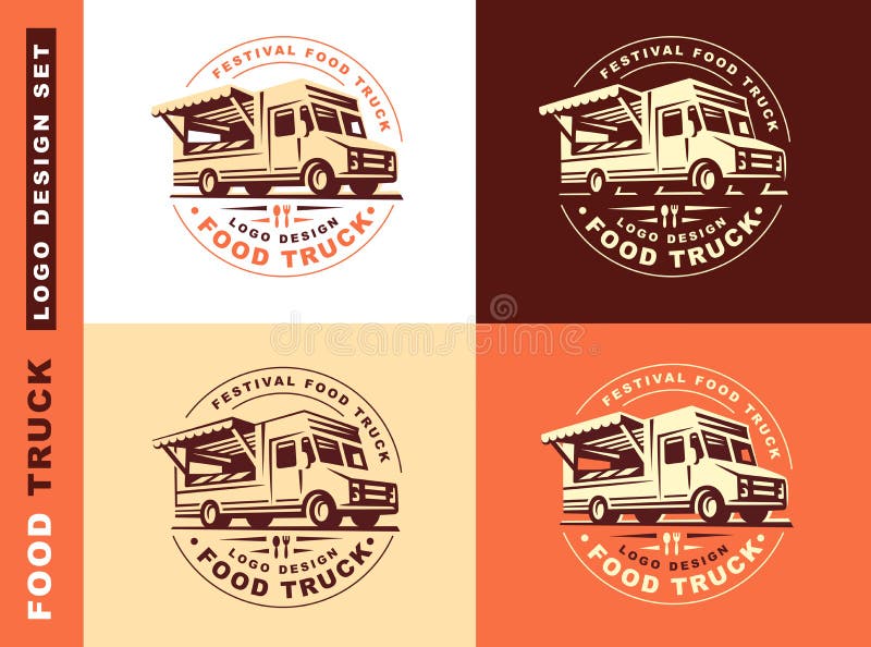 Logo jedzenie ciężarówka
