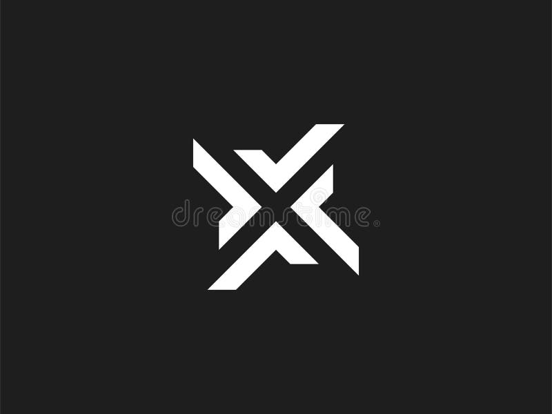 Logo Konzept Des Entwurfes Des Buchstaben X Negative Raumart Modernes Minimales Zeichen Der Zusammenfassung Hergestellt Aus Hakc Vektor Abbildung Illustration Von Zusammenfassung Konzept