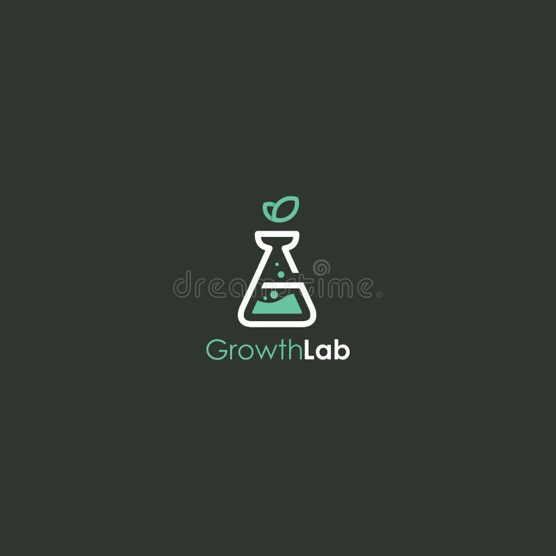 Logo laboratorium wzrostu odpowiednie do logo biura laboratoryjnego ilustracja wektor