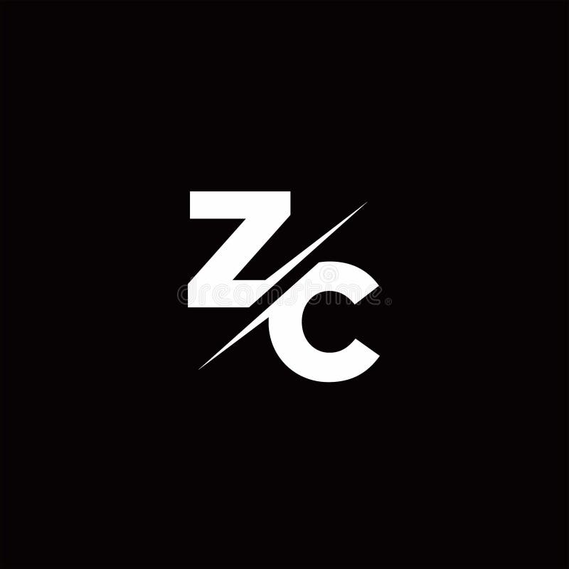 ZC Logo Letter Monogram Slash with Modern Logo Designs Template Stock