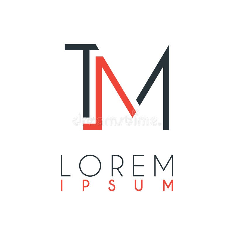 The logo between the letter T and letter M or TM with a certain distance and connected by orange and gray color royalty free illustration The logo between the letter T and letter M or TM with a certain distance and connected by orange and gray color royalty free illustration