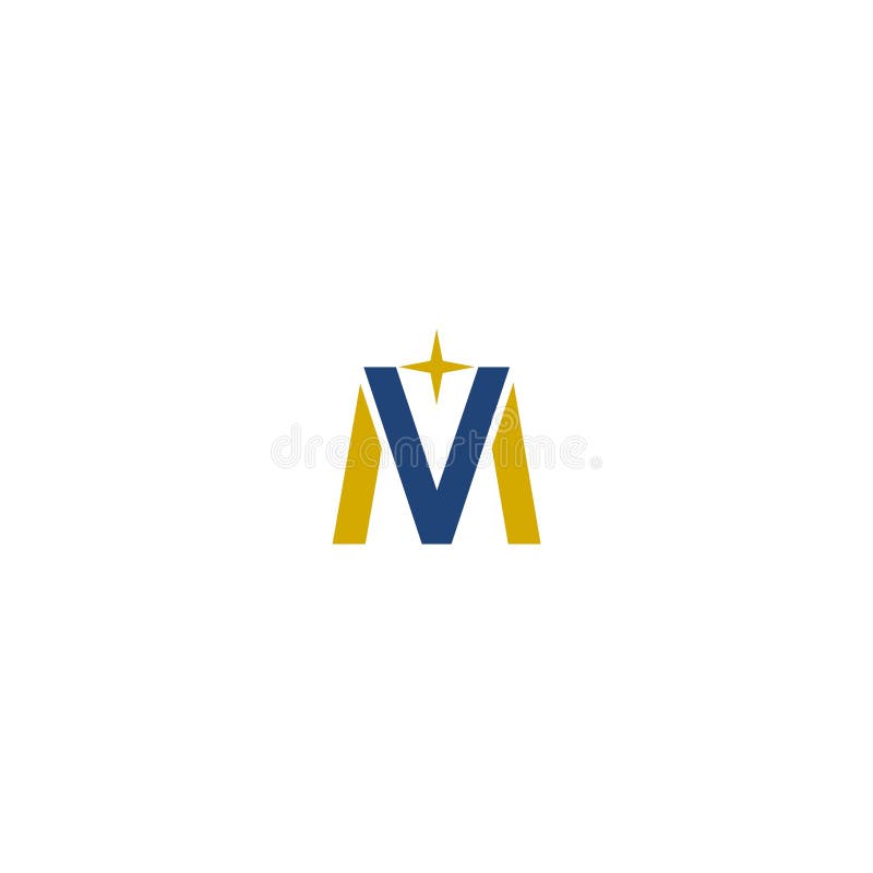 Logo litery maszyny wirtualnej pojedyncze na białym tle ilustracji