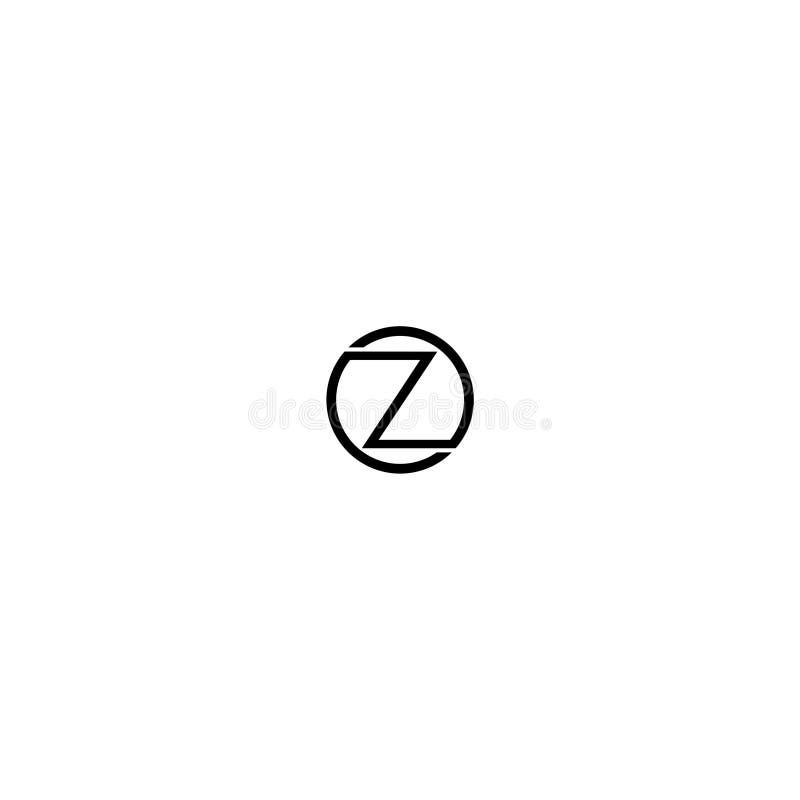 Logo litery OZ pojedyncze na białym tle royalty ilustracja