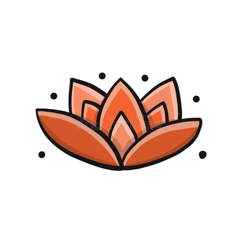 Logo lotus schizzo semplice per il vostro design royalty illustrazione gratis