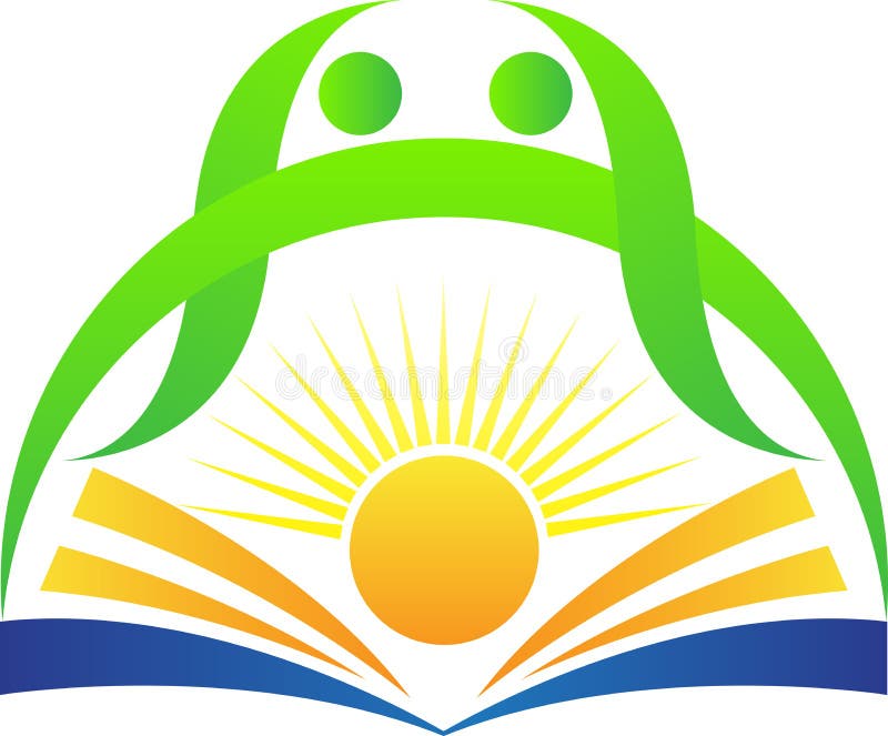 Logo lumineux d'éducation illustration stock Logo lumineux d'éducation illustration stock
