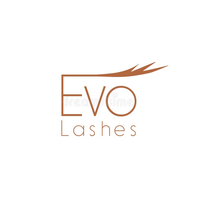 Logo marki evo lashes grafika minimalistlogo. New evo lashes symbol marki design grafika minimalistlogo new logo icon