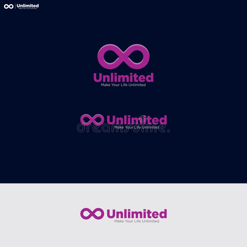 Logo moderne illimité dans attirant simple illustration stock Logo moderne illimité dans attirant simple illustration stock