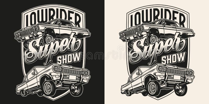 Logo monocromatico di vintage supershow illustrazione vettoriale