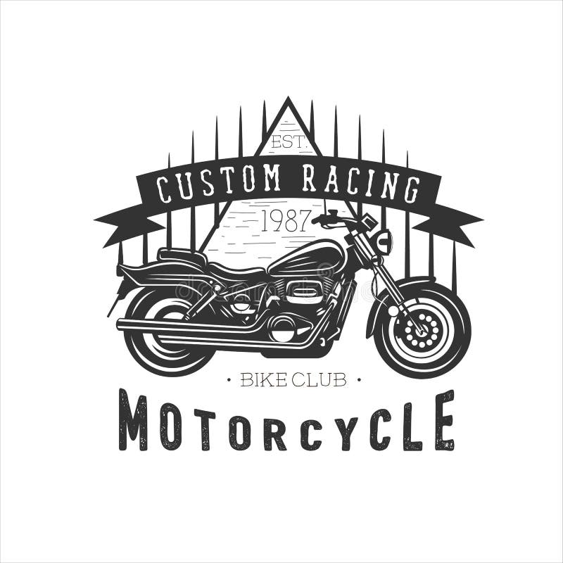 Logo motorcycle vintage stock vector. Illustration of club - 216496862