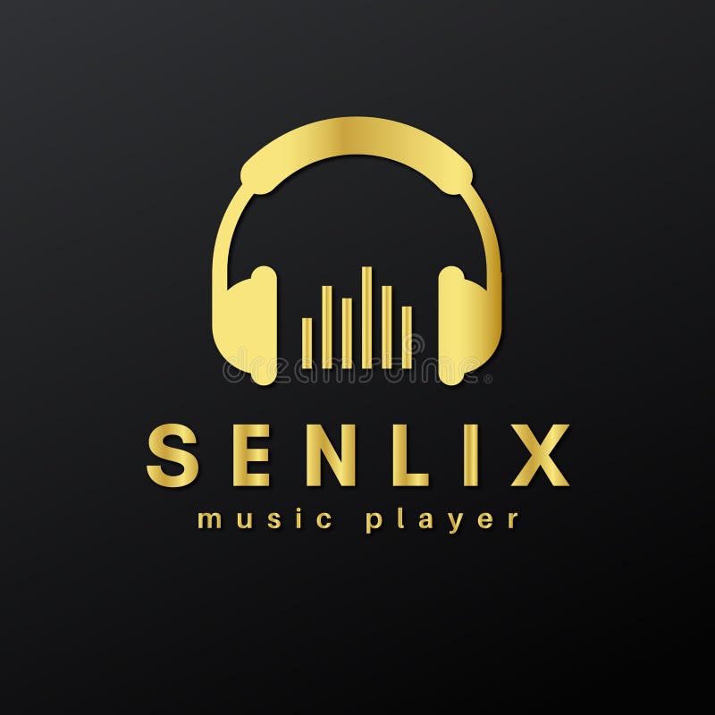 Logo musicale minimalista di lusso illustrazione vettoriale