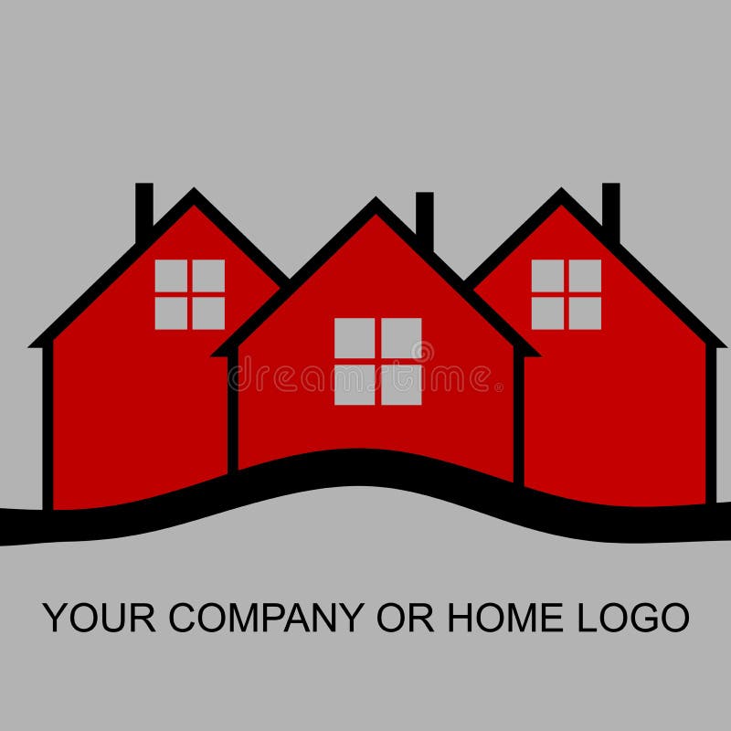 Logo nieruchomości home lub company building.