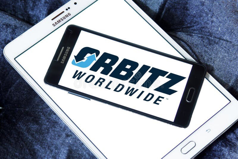 Orbitz travel company logo editorial stock photo. Image of agency