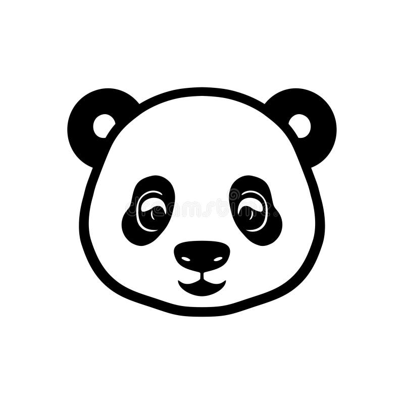 Logo panda de l'image clip de mignonette animal illustration libre de droits