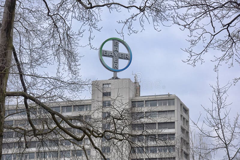 Logo of the Pharmaceutical Company Bayer on the Building Editorial Stock Photo Image of logo